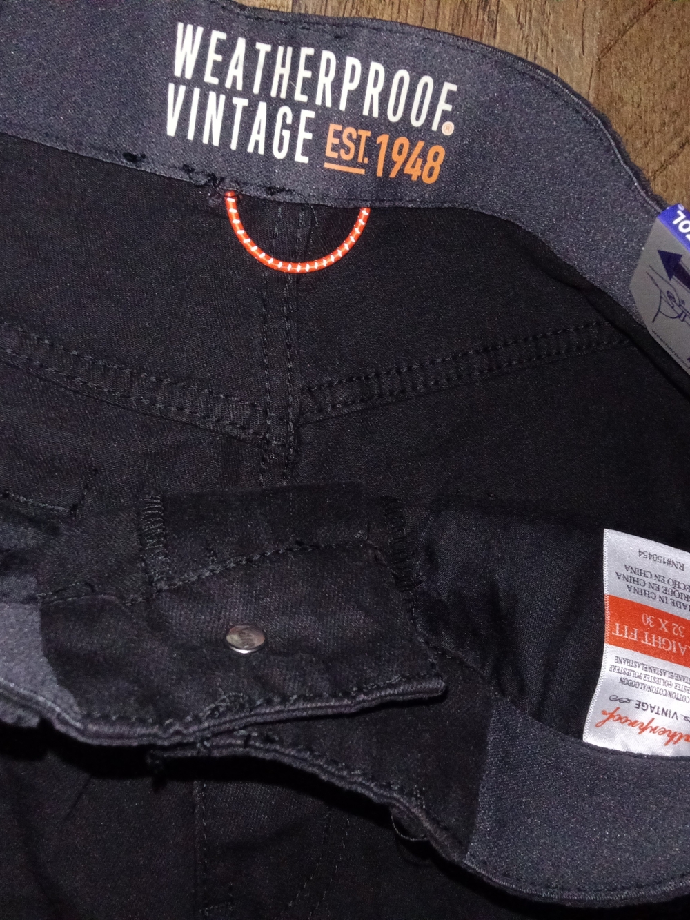 Weatherproof  Vintage Men's Black Stretch Slim Straight Jeans 32 - Picture 4 of 8